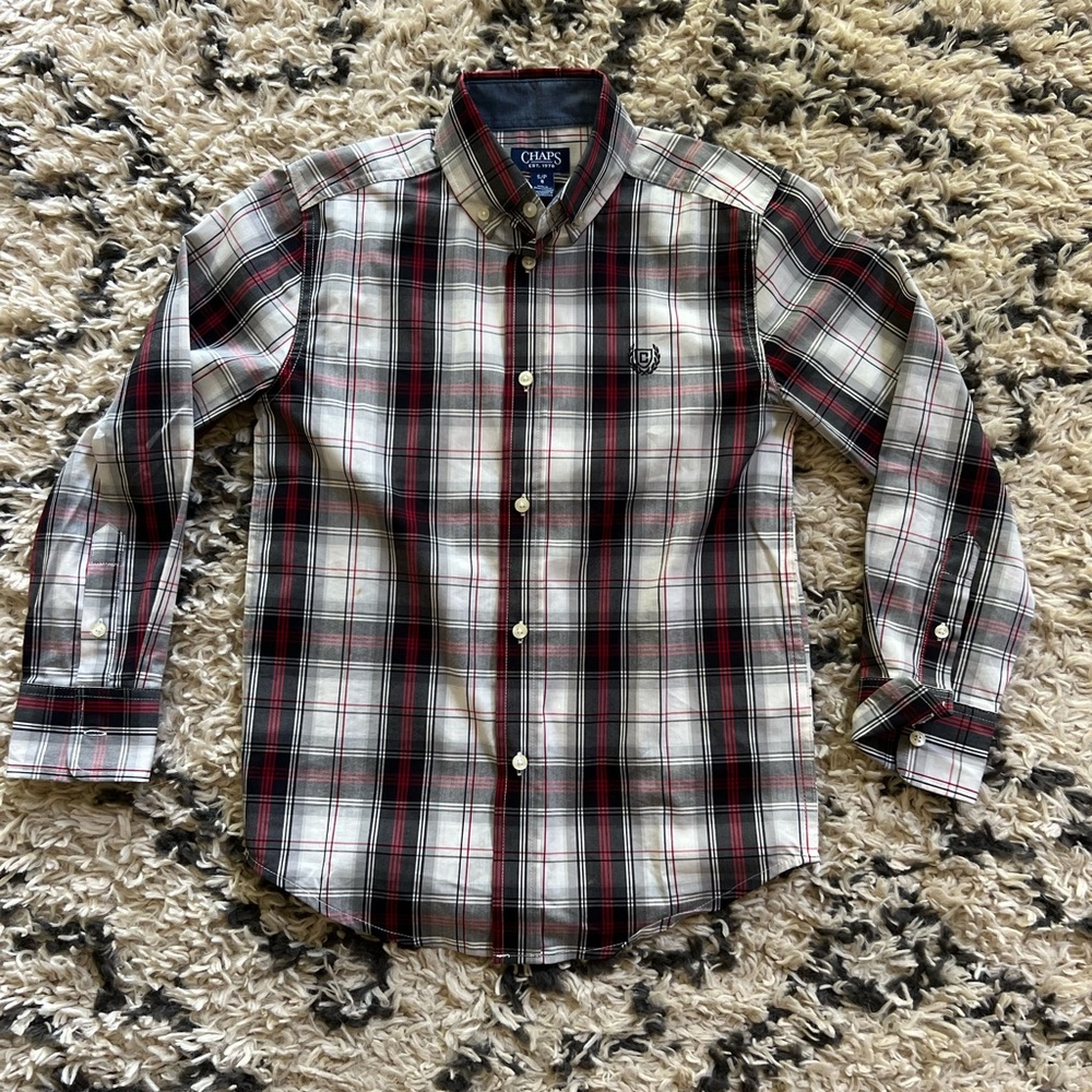 Chaps Boys plaid button-down shirt - size S/8